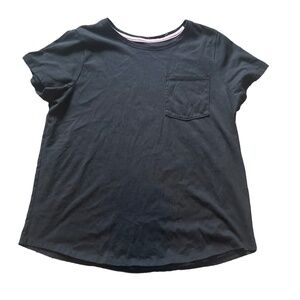 Girls SO Plus Size Pocket Tee Shirt Black Size 18 Plus Short Sleeve
